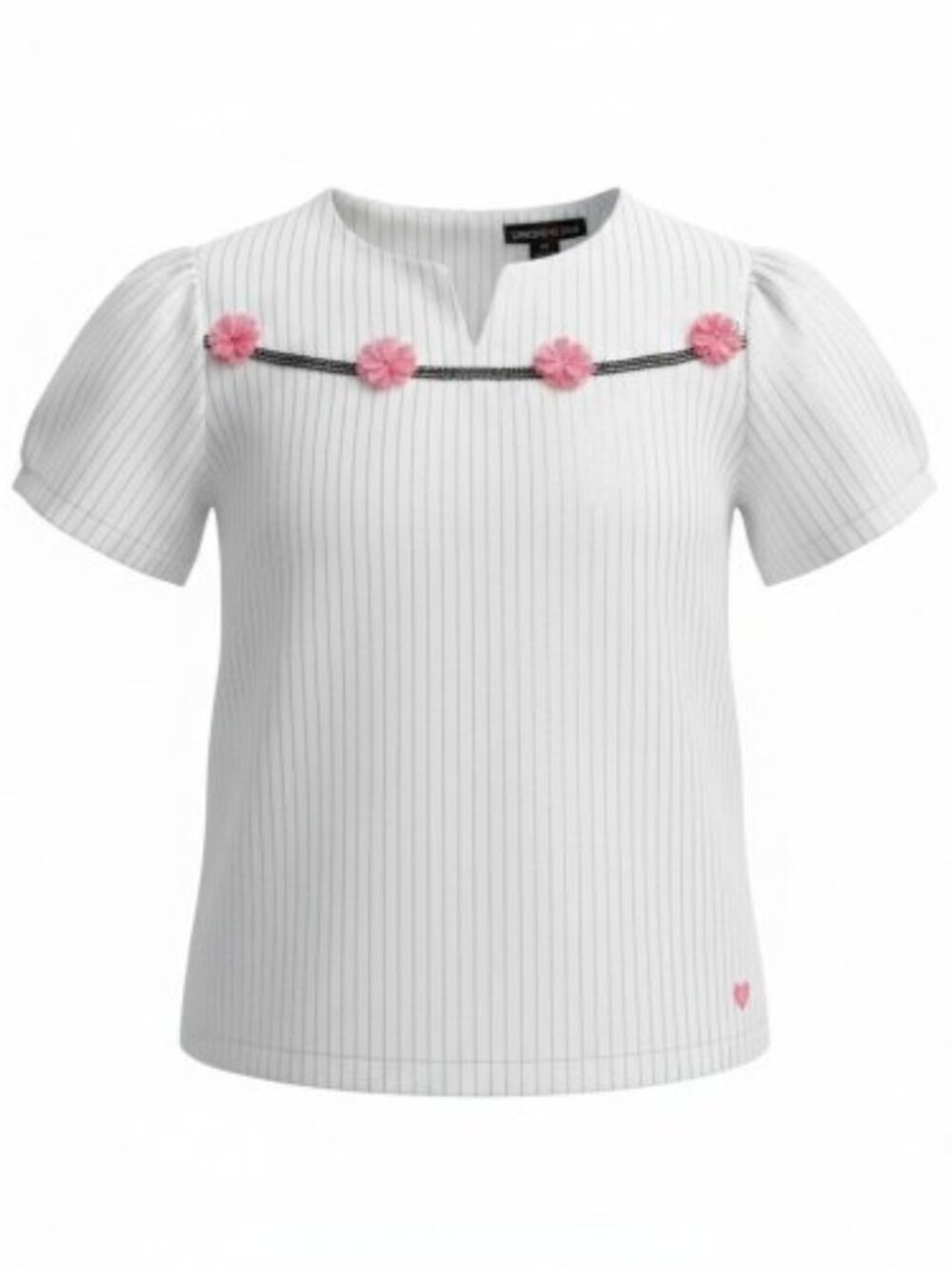 NWT Sparkly white LIMITED TOO Short Sleeved Top Girls Size 3T